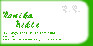 monika mikle business card